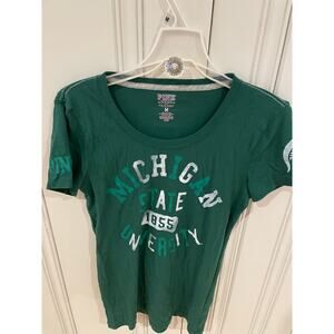 Victoria’s Secret Pink 5th & Ocean MSU Michigan state university tshirt size m